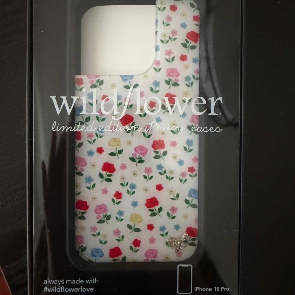 Wildflowers iPhone Case White with Red, Pink, Blue, Yellow Floral Print